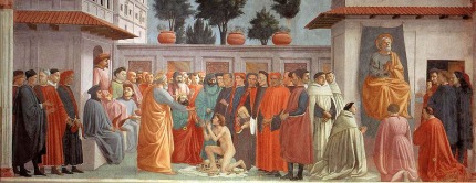 Resurrección del hijo de Teófilo y San Pedro en la Cátedra
