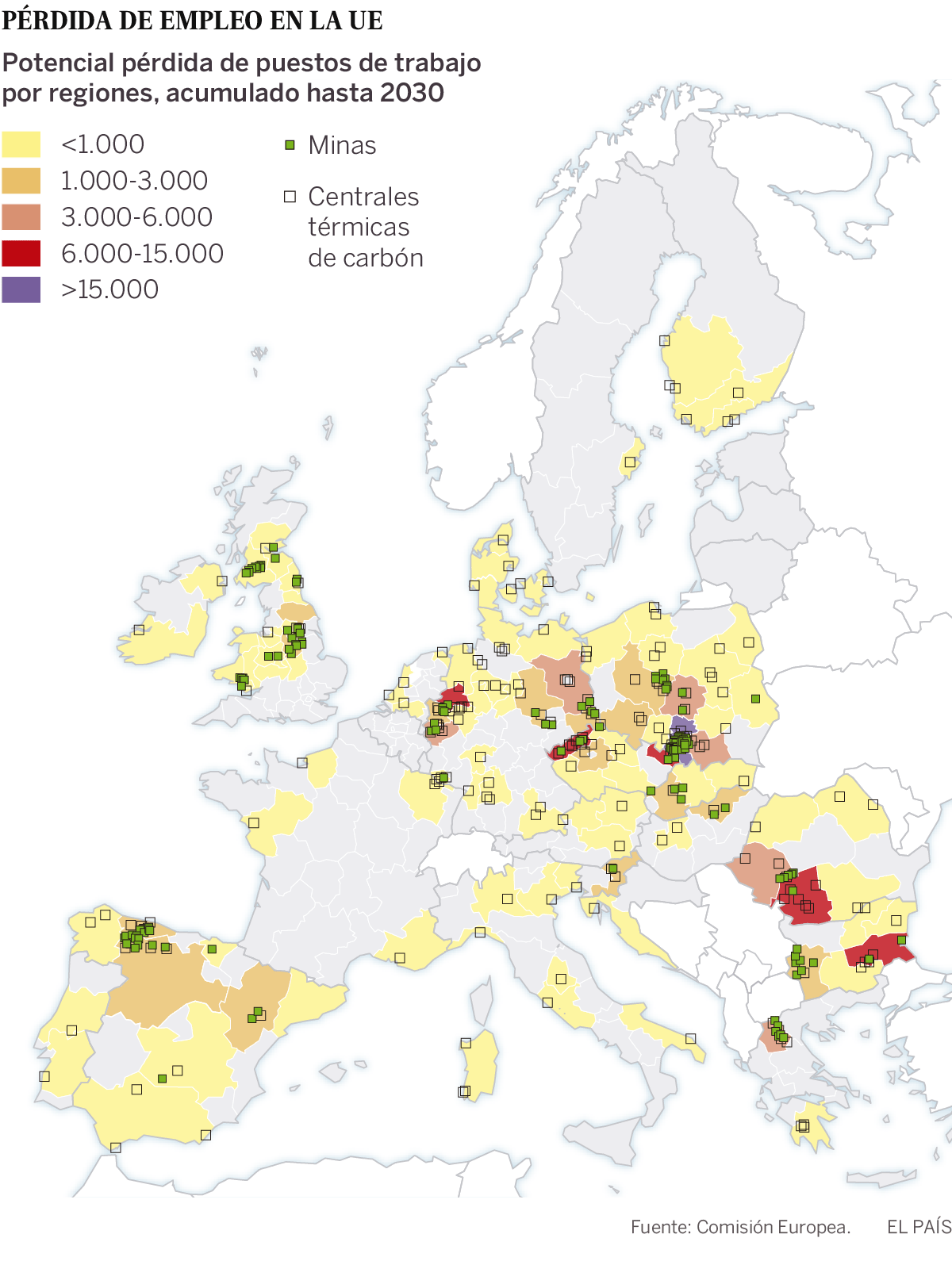 mapa carbón Europa
